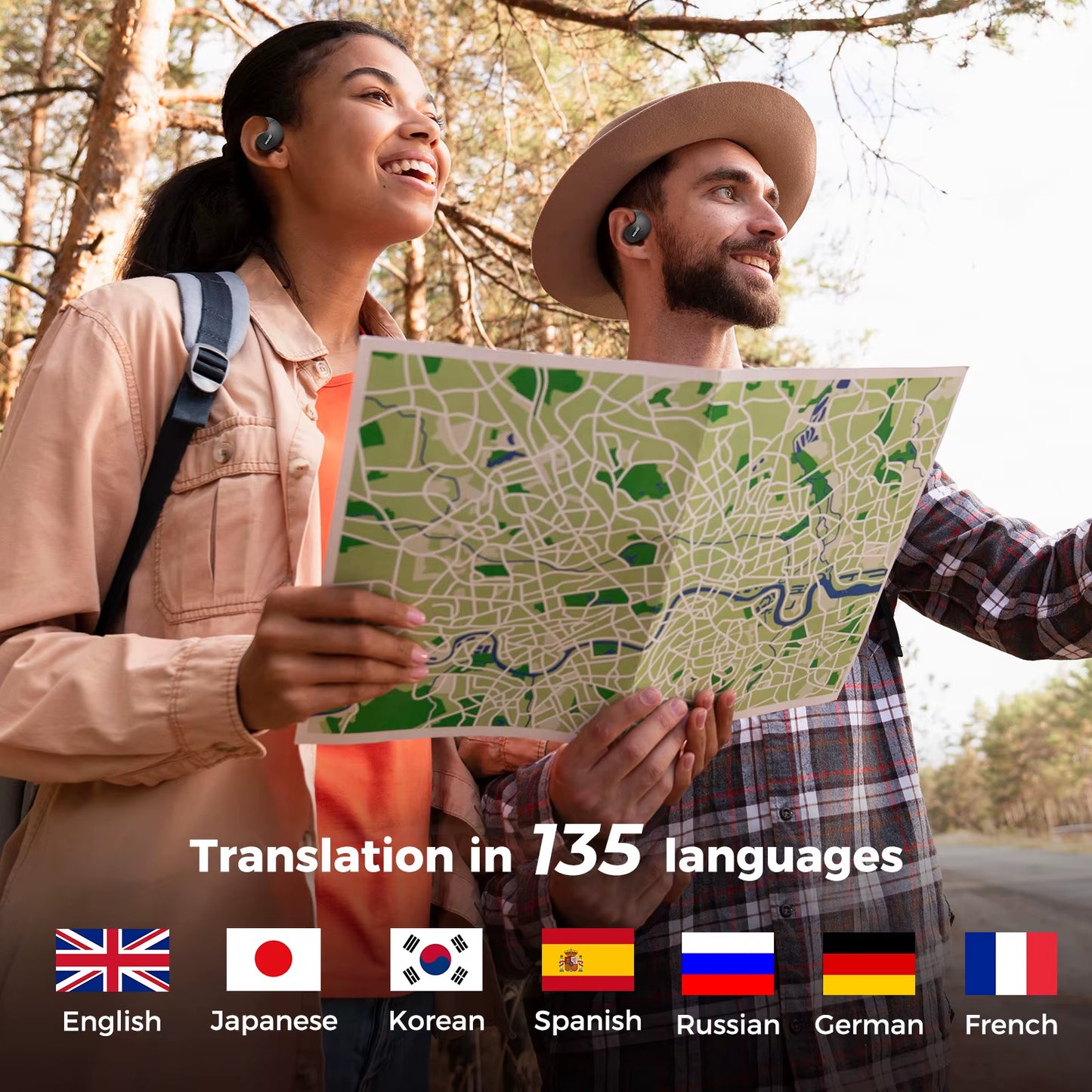 Translator  X15Pro 5.4 Bluetooth Headset Translation Earphones Wireless Headphones Office Travel,Asmr Headset APP